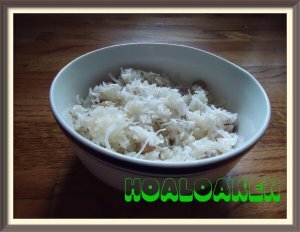 Peanut Sticky rice by microwave (Xoi lac)