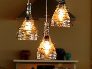 Đèn trang trí cực sang từ chai vang