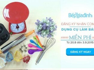 Đăng ký nhận Combo dụng cụ làm bánh miễn phí