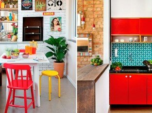 15 mẫu thiết kế bếp sắc màu nhìn là mê