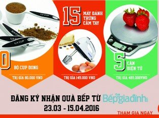 Tặng quà bếp hấp dẫn dành cho thành viên mới của Bếp Gia Đình