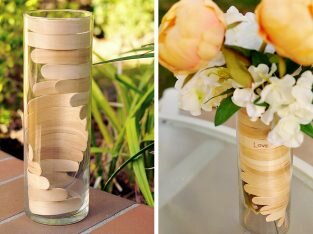 Trang trí lọ hoa đơn giản, tuyệt đẹp từ que kem