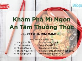 Kết quả minigame: "Khám phá mì ngon - An tâm thưởng thức"