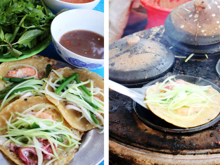 "Soi" điểm khác biệt giữa bánh xèo Phan Thiết & Phan Rang