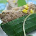 Chả gà hấp lá chuối
