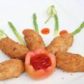 Chả măng tây tôm