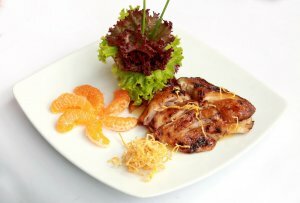 Ngan quay sốt quýt Ngan quay sốt quýt