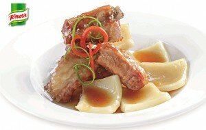 Sườn non kho dừa