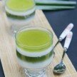 Thạch hai màu từ lá nếp và sữa tươi