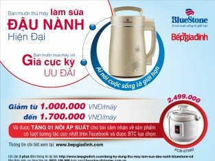 Giảm giá đến 60% máy làm sữa đậu nành BlueStone