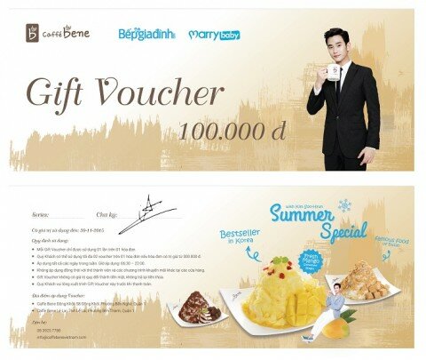 CaffeBene - Gift voucher - 100k