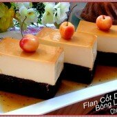 Bánh flan cốt dừa bông lan chocolate ngon hơn tiệm