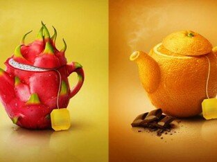 Ngộ nghĩnh tách trà từ trái cây
