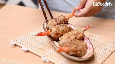 Chả cốm bọc tôm