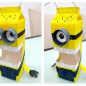 Lồng đèn Minion đáng yêu từ hộp sữa tươi