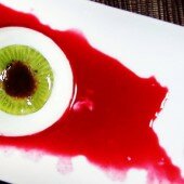 Panna Cotta kiwi cho Halloween