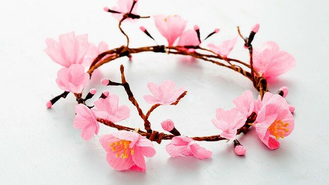 Tự làm hoa đào siêu đẹp, siêu đơn giản đón Xuân