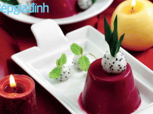 Món ngon cho bé: Bánh flan củ dền