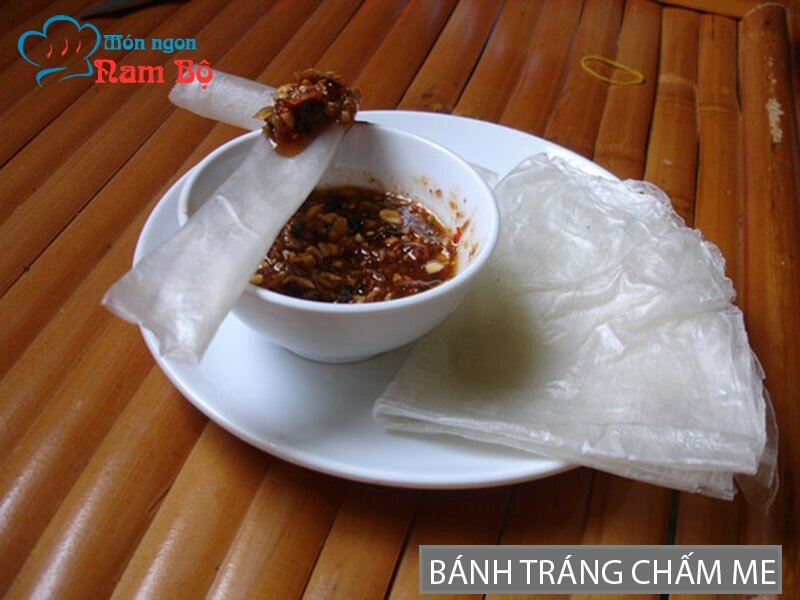 Bánh tráng chấm me Bánh tráng chấm me