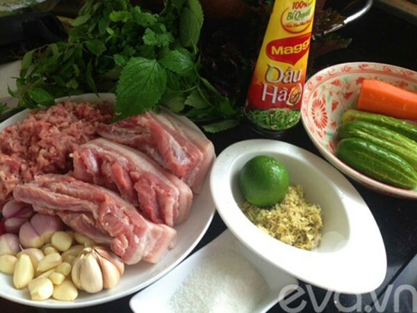 Cách làm món bún chả chấm và bún chả chan ngon, chuẩn vị Hà Nội 1 Cách làm món bún chả đặc sản Hà Nội