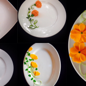 Tỉa hoa cà rốt siêu dễ, trang trí đĩa thức ăn siêu đẹp
