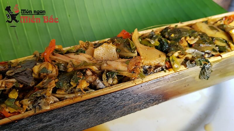 Lam nhọ là món ăn độc đáo của người Thái ở Điện Biên