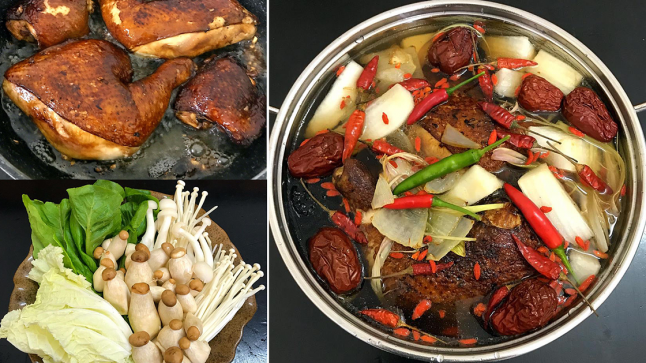 Cuối tuần rồi vào bếp nấu ngay lẩu gà tiềm ớt hiểm vừa nhìn đã thèm