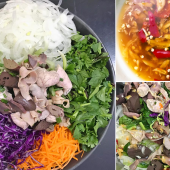 Gỏi lòng gà bắp cải đẹp xuất sắc lại ngon khó cưỡng