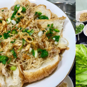 Bánh mì hấp nhân củ sắn, nhân bì đã thèm cho ngày mưa bão