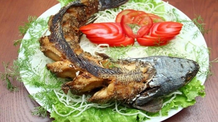 Cá tầm nướng lá lốt Cá tầm nướng lá lốt