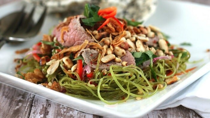 Món nộm rau má thịt bò chưa ngọt hấp dẫn Món nộm rau má thịt bò chưa ngọt hấp dẫn