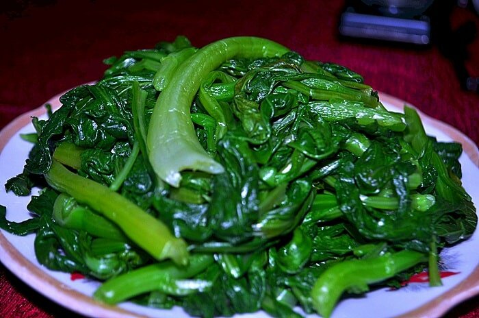 Cải mèo xào tỏi Cải mèo xào tỏi