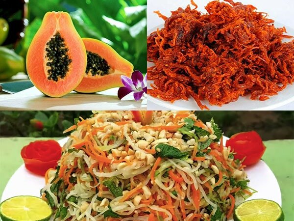 cách làm nộm đu đủ 1