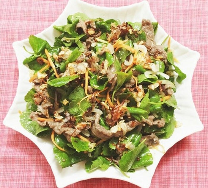 Món nộm rau má thịt gà thơm ngon Món nộm rau má thịt gà thơm ngon