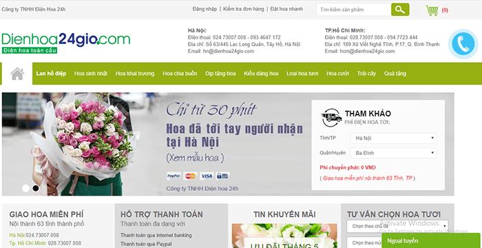 Shop Điện hoa 24 Giờ Hà Nội Shop Điện hoa 24 Giờ Hà Nội