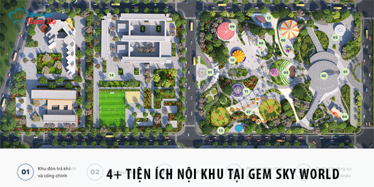 Điểm danh 4+ tiện ích nội khu tại Gem Sky World