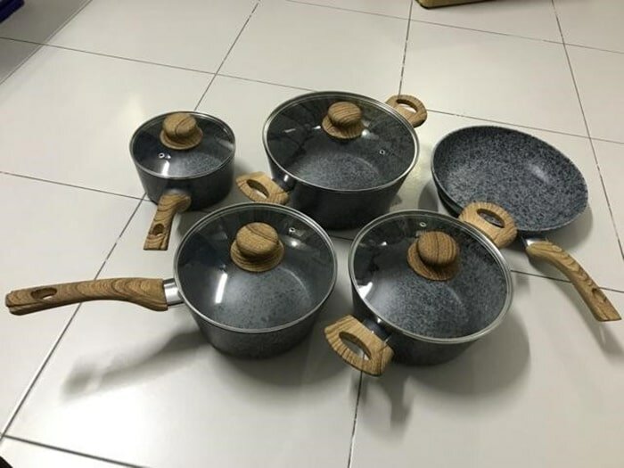 Bộ nồi, chảo đá granite ILo