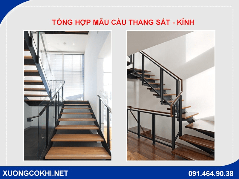 TOP 10 mẫu cầu thang sắt lan can kính đẹp, giá rẻ năm 2022 10 TOP 10 mẫu cầu thang sắt lan can kính đẹp, giá rẻ năm 2022