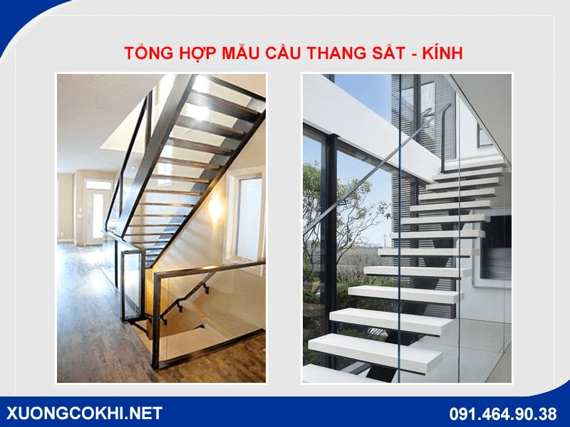 TOP 10 mẫu cầu thang sắt lan can kính đẹp, giá rẻ năm 2022 3 TOP 10 mẫu cầu thang sắt lan can kính đẹp, giá rẻ năm 2022